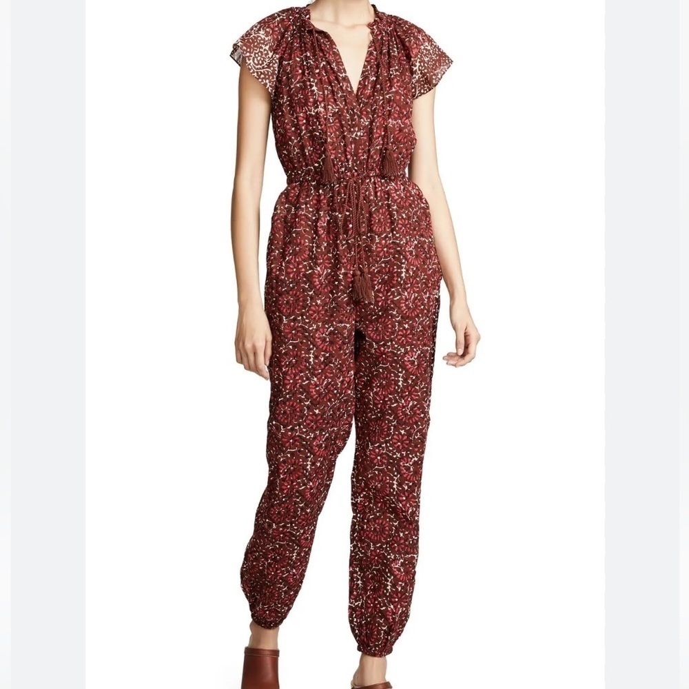 Ulla Johnson Terra Henna Short Sleeve Jumpsuit SIZE 8